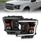 ANZO 2018-2019 Ford F-150 Projector Plank Style H.L. Black Amber (Without Switchback) 111467