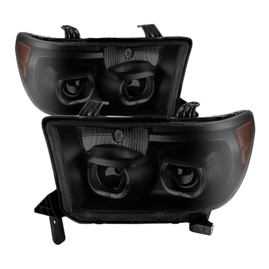 SPYDER Xtune Toyota Tundra 07-13 Projector Headlights Eliminates AFS LED Halo Smoked PRO-JH-TTUN07-CFB-BSM 9032318