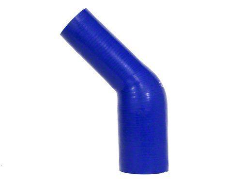 HPS 2" - 2-3/4" ID, Silicone 45 Degree Elbow Reducer Coupler Hose, High Temp 4-ply Reinforced, Blue, 51mm - 70mm ID
