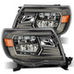 AlphaRex 05-11 Toyota Tacoma LUXX Crystal Headlights Plank Style Alpha Black w/Activation Light/DRL 880733 *Discontinued