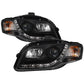 Spyder Audi A4 06-08 Projector Headlights Halogen Model Only - DRL Black PRO-YD-AA405-DRL-BK 5008572