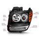 Anzo 2007-2012 Dodge Nitro Projector Headlights w/ Halo Black (CCFL) G2