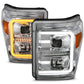 ANZO 11-16 Ford F-250/F-350/F-450 Projector Headlights w/ Plank Style Switchback Chrome w/Amber 111407