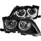 Anzo 2002-2005 BMW 3 Series E46 Projector Headlights w/ Halo Black