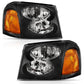 ANZO 2002-2009 Gmc Envoy Crystal Headlight  Black Amber 111429