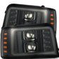 AlphaRex 92-96 Ford F-Series/Bronco PRO-Series Proj Headlights Alpha-Blk w/Seq. Sig & DRL 880265 *Discontinued