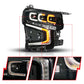 ANZO 21-23 Chevy Tahoe/Suburban LED Light Bar Style Headlights Black w/ Squential DRL (Right Side) 111636X-R