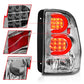 ANZO 2002-2009 Chevrolet Trailblazer LED Tail Lights w/ Light Bar Chrome Housing Clear Lens 311373