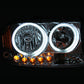 Anzo 1997-2004 Dodge Dakota Projector Headlights w/ Halo Black 1 pc