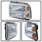 SPYDER Xtune Ford F250/350/450 Super Duty 05-07 Crystal Headlights Chrome HD-JH-FS05-AM-C 9026560