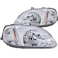 Anzo 1999-2000 Honda Civic Crystal Headlights Chrome
