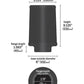 AEM Induction AEM Dryflow Conical Air Filter 2.75in Flange ID / 6in Base OD / 5.125in Top OD / 9.125in Height 21-2029BF