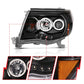 Anzo 2005-2011 Toyota Tacoma Projector Headlights w/ Halo Black