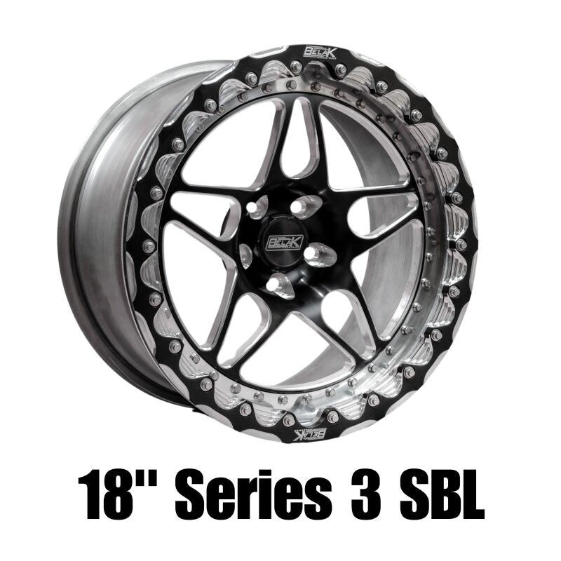 Belak Wheels Belak 18x8.5 / 5.75in BS / 5x112mm BP / Highpad / Series 3 - Shallow Billet Single Beadlock Wheel 18085112S35BS-SBLT-SBL