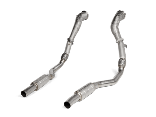 Akrapovic 2020 Audi RS6 Avant (C8) DownPipe (SS) w/Link Pipe Set (Does Not Fit w/L-AU/SS/6) DP/L-AU/SS/1