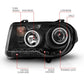 Anzo 2005-2010 Chrysler 300C Projector Headlights w/ Halo Black (CCFL) G2