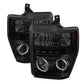 Spyder Ford F250/350 08-10 Projector Headlights LED Halo LED Blk Smke PRO-YD-FS08-HL-BSM 5078490