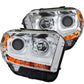 Anzo 2014-2015 Toyota Tundra Projector Headlights w/ U-Bar Chrome w/ DRL