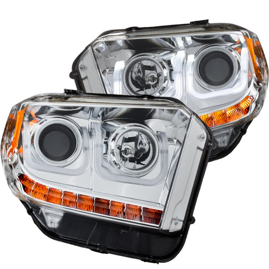 Anzo 2014-2016 Toyota Tundra Projector Headlights w/ U-Bar Chrome