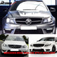 Fits 08-11 Mercedes W204 C-Class C63 Hood + Projector Headlight CF