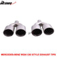 Fits 12-14 Benz W204 C-Class CF Rear Diffuser + C63 Exhaust Tips