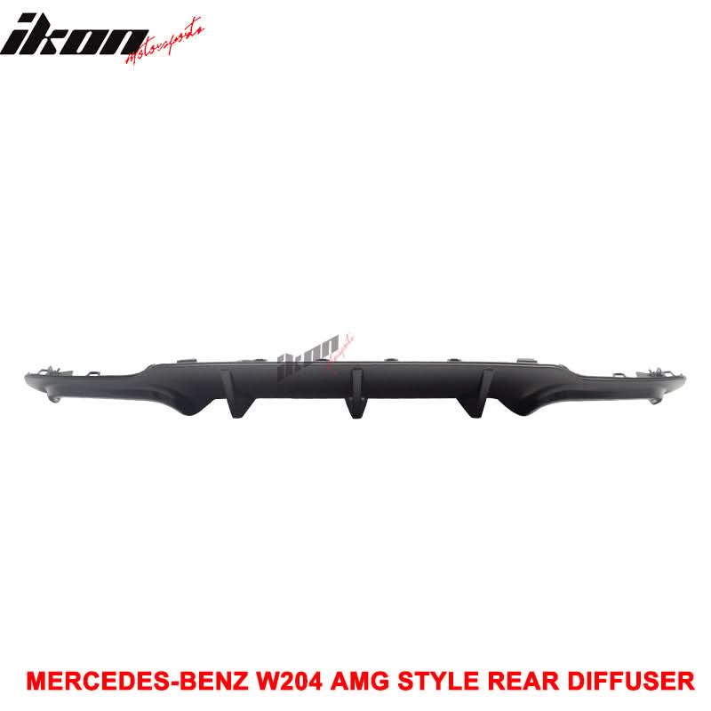2012-2014 Mercedes W204 C-Class Rear Bumper Diffuser ABS