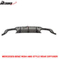 2012-2014 Mercedes W204 C-Class Rear Bumper Diffuser ABS