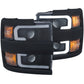 Anzo Projector Headlights 15-17 Chevrolet Silverado 2500HD / 3500HD Black w