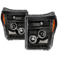 Spyder Ford Super Duty 11-16 Projector Headlights LEDHalo DRL All Black PRO-YD-FS11-HL-BKV2 5086013