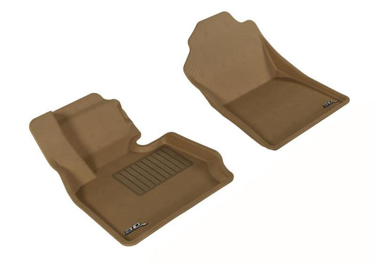 3D MAXpider 2011-2018 BMW X3/X4 F25/F26 Kagu 1st Row Floormat - Tan L1BM03211502