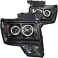 Anzo 2009-2014 Ford F-150 Projector Headlights w/ Halo Black (CCFL)