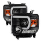 Spyder GMC Sierra 14-16 Projector Headlights Light Bar DRL Blk PRO-YD-GS14V2-LBDRL-BK 5080851