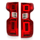 ANZO 19-21 Chevy Silverado Work Truck Full LED Tailights Chrome Housing Red Lens G2(w/C Light Bars) 311419