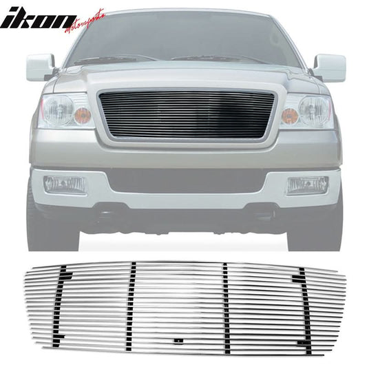 2004-2008 Ford F-150 Horizontal Overlay Style Silver Front Grile