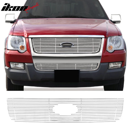 2009-2010 Ford Explorer Billet Style Chrome Grille Stainless Steel