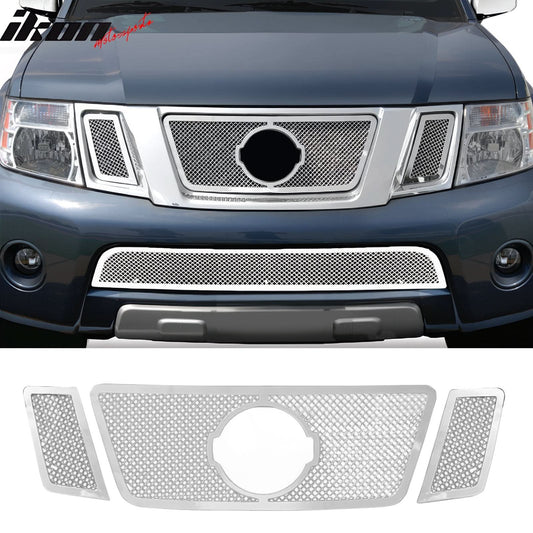 2008-2012 Nissan Pathfinder Mesh Chrome Front Grille Stainless Steel