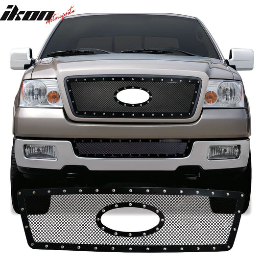 2004-2008 Ford F-150 Mesh Style Chrome Front Grille Stainless Steel