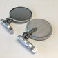 CRG Constructors CRG Hindsight Folding 3 in. Round Bar-End Mirror Left - Silver HSLS-201-L