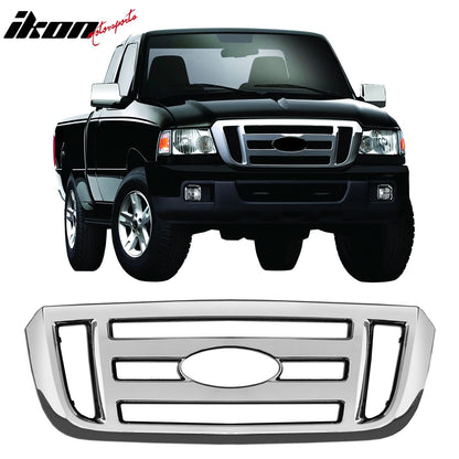 2006-2011 Ford Ranger XL/FX4 Chrome Front Bumper Insert Grille ABS