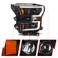 Anzo 2015-2016 Ford F-150 Projector Headlights w/ Plank Style Switchback Bl