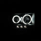 Anzo 2005-2007 Ford Excursion Projector Headlights w/ Halo Black w/ LED Str