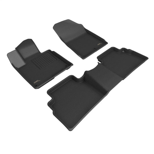 3D MAXpider 23-24 Kia Sportage FWD Gas Kagu Black Floor Mat - Row 1/2 L1KA07701509