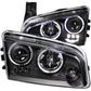 Anzo 2006-2010 Dodge Charger Projector Headlights w/ Halo Black