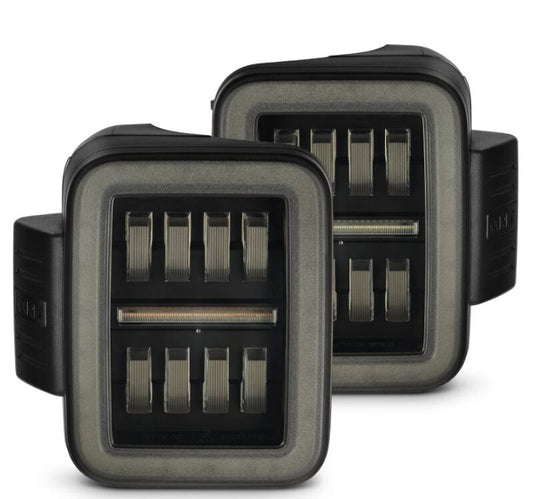 AlphaRex 19-24 Jeep Gladiator JT Nova-Series Prismatic LED Tail Lights - Alpha-Black 602050 *Discontinued