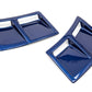 OLM S207 Style Paint Matched Rear Bumper Vent Inserts - Galaxy Blue Pearl - 2015-2021 Subaru WRX / STI