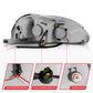 Anzo 1996-1998 Honda Civic Projector Headlights w/ Halo Black