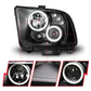 Anzo 2005-2009 Ford Mustang Projector Headlights w/ Halo Black