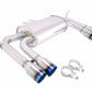 Megan Racing Axle Back Exhaust for 2010-2014 BMW X5M / X6M Blue Titanium Tips