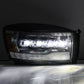 AlphaRex 06-08 Ram 1500HD NOVA LED Proj Headlights Plnk Style Alpha Blk w/Seq Signal/DRL/Amber LED 880538 *Discontinued