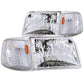Anzo 1993-1997 Ford Ranger Crystal Headlights Chrome w/ Corner Lights 2pc